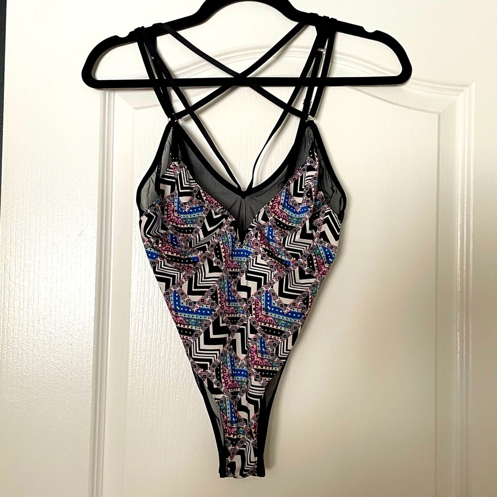 Victoria Secret Colourful Geometric Bodysuit